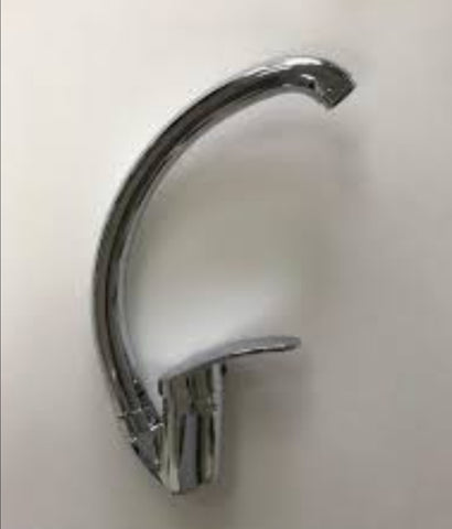 Slavina za sudoperu i lavabo siva polukrug siva