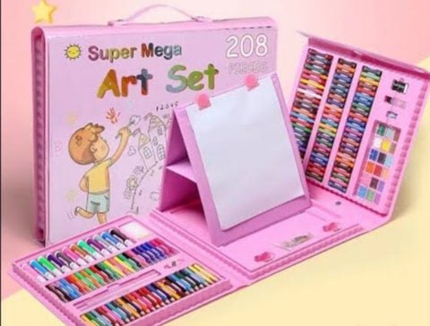 Kreativni likovni set 208 delova roze
