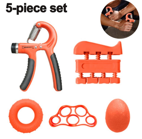 Grip za vezbanje ruku podlaktice stiskavac 5in1 set narandzasti