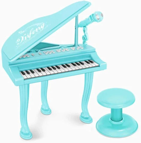 Deciji klavir sa mikrofonom i stolicom zeleni