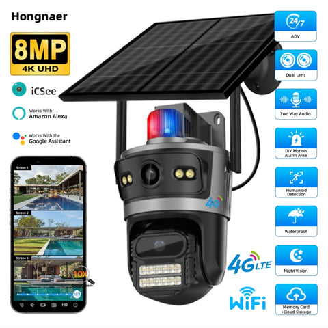 4G sim  PTZ Solarna IP kamera sa panelom 28mpx ICSEE