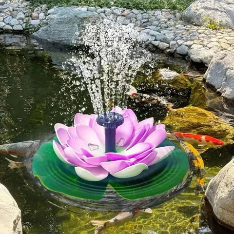 Solarna fontana Lotus cvet