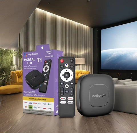 Android Tv Box Mortal T1 4k  HD Android 14  2G/16G