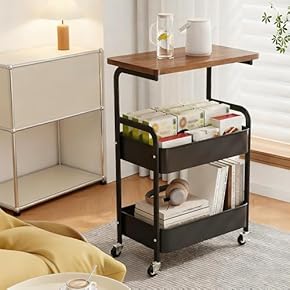 Pokretna polica na 2 nivoa -stocic sa tockicima