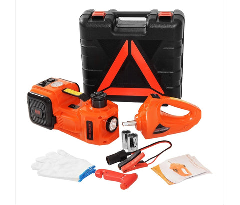 Set za auto -aku odvijac- kompresor- dizalica- baterijska lampa- 4u1