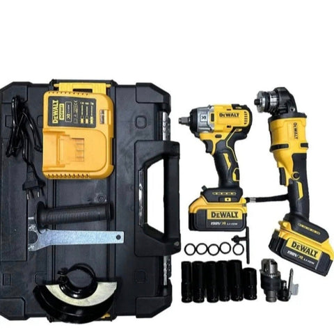 Dewalt set aku odvijac udarni +srafilica + brusilica 128v 3u1