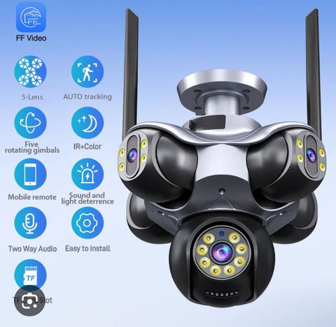 Wifi PTZ kamera – 5 sočiva 20MP ultra HD