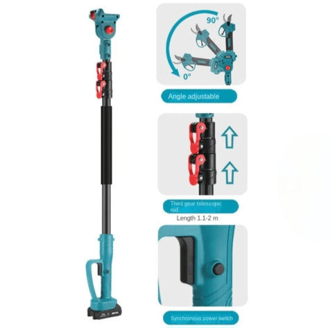 Makita aku set testera + makaze 128v dve baterije sa teleskopom