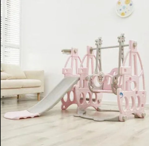 Tobogan ljuljaska kos 3in1 veliki set za decu roze