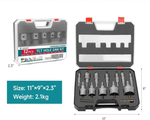 Set kruna za busenje metala 12 kom u koferu