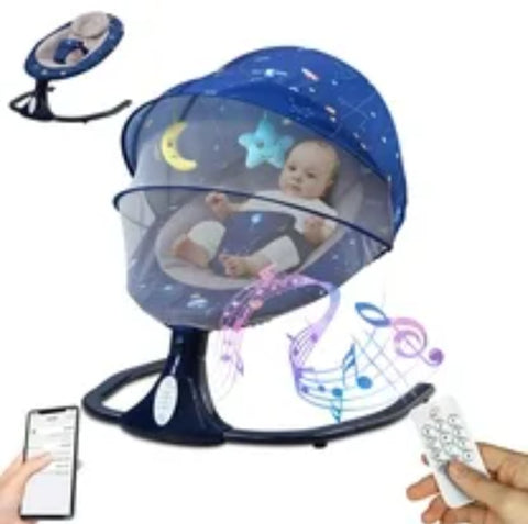 Elektricna ljuljaska njihalica za bebe plava S-Y608