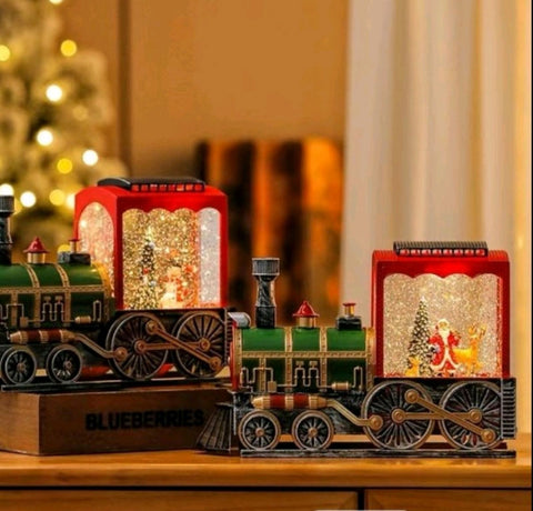 Novogodisnji voz dekorativna lampa