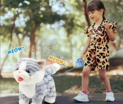 Plisana macka koja hoda i mjauce igracka za decu