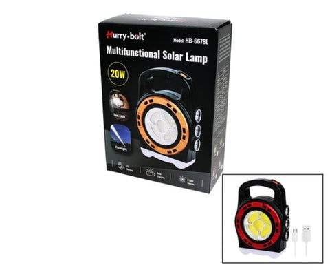 Solarna lampa punjiva 20w -HB-6678L usb