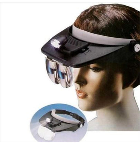 Lupa sa lampom za glavu led svetlo