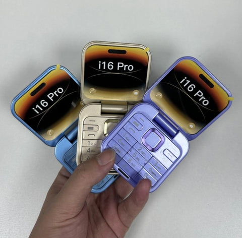 Mini mobilni telefon I16 pro flip sa dve kartice