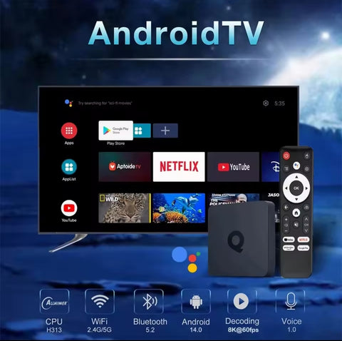 TV Box android 14 smart -tv box Q1