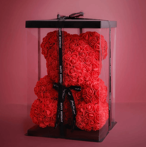 Cvetni medvedic od ruza romanticni