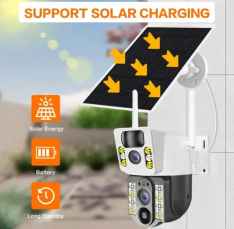 4G SIM dupla Solarna kamera rotirajuca sa dva sociva IP 8MPX
