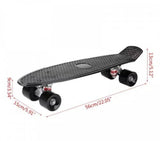 Penibord skejtbord 56cm svetleci tockovi crni
