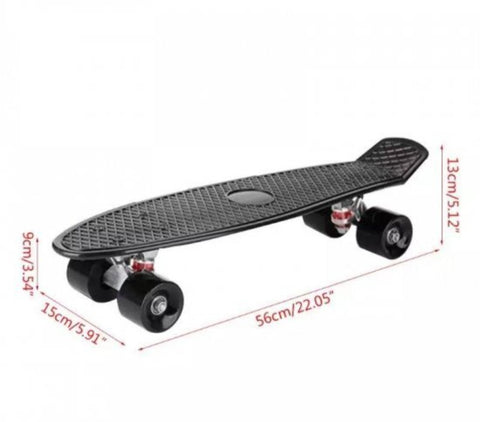 Penibord skejtbord 56cm svetleci tockovi crni