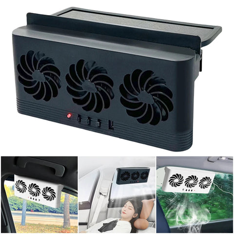 Solarni ventilator za auto sa 3 kulera