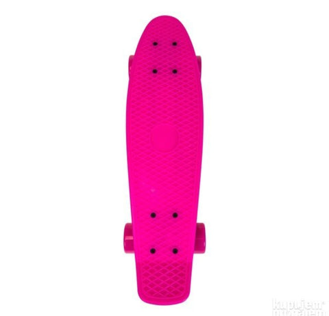 Penibord skejtbord 56cm svetleci tockovi roze