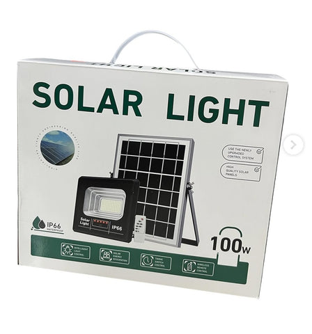 Solarni led reflektor sa panelom 100w + daljinski upravljac
