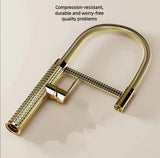 Slavina za sudoperu sa crevom na izvlacenje zlatna