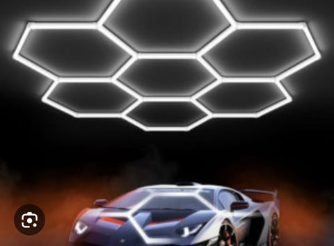 Hexagon led osvetljenje za auto servise 7 polja