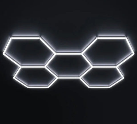 Hexagon led osvetljenje za auto servise 5 polja