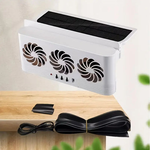 Solarni ventilator za auto sa 3 kulera