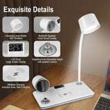 Lampa stona 4u1 sa punjacem bezicnim i satom