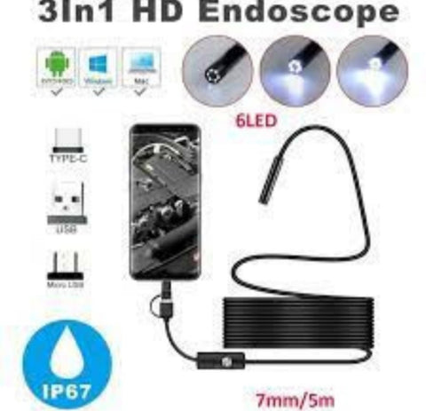 Hd endoskopska kamera 3u1 tipC micro USB